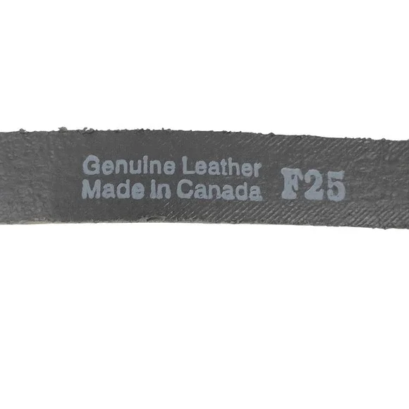 VTG Fender Genuine Leather Padded Guitar Strap Black Adjustable Made in Canada - Picture 2 of 7